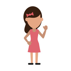 Girl with dress icon vector illustration graphic design