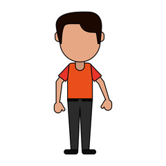 Man faceless avatar icon vector illustration graphic design