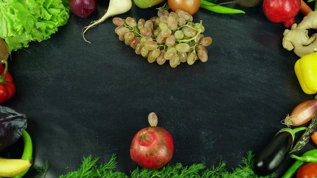 Happy 2024 fruit stop motion