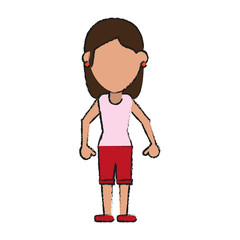 Woman faceless avatar icon vector illustration graphic design