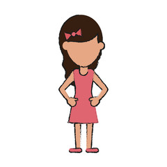 Girl with dress icon vector illustration graphic design