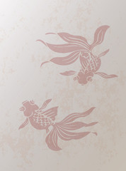 Chinese Retro Style Goldfish Background 