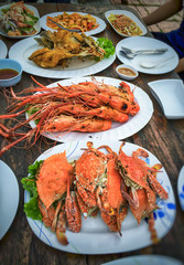 Seafood on the table