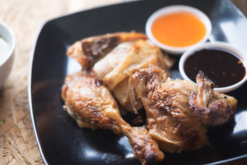 Grilled chicken with dip