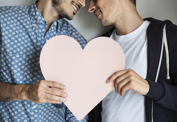 Gay Couple Love Home Concept