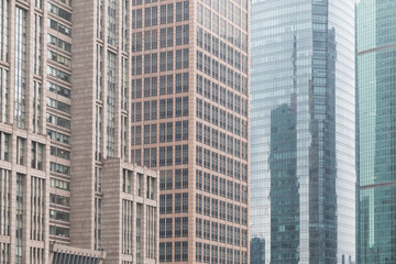 Shanghai modern building closeup