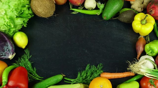 Crowded with fruit stop motion