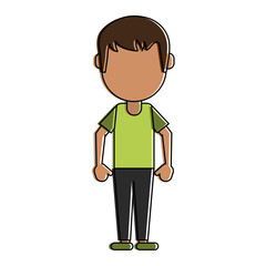Man faceless avatar icon vector illustration graphic design