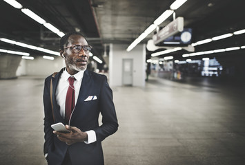 Businessman Travel Passenger African Descent Concept