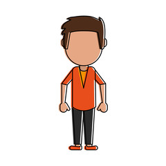 Man faceless avatar icon vector illustration graphic design