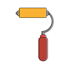 Rolling paint isolated icon vector illustration graphic design