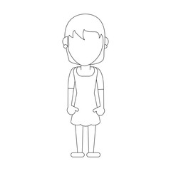 Woman with elegant dress icon vector illustration graphic design