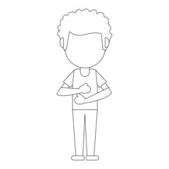 Man faceless avatar icon vector illustration graphic design
