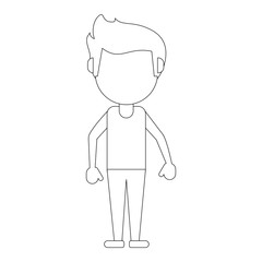 Man faceless avatar icon vector illustration graphic design