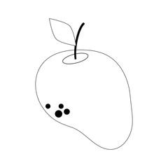Mango delicious fruit icon vector illustration graphic design
