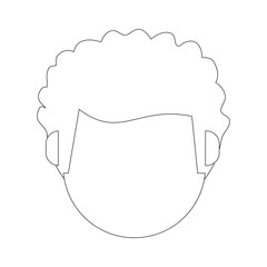 Man faceless head icon vector illustration graphic design