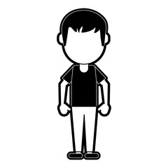 Man faceless avatar icon vector illustration graphic design