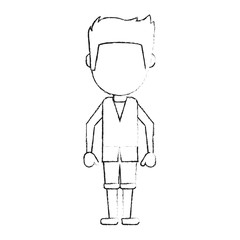 Boy with short pants avatar icon vector illustration graphic design