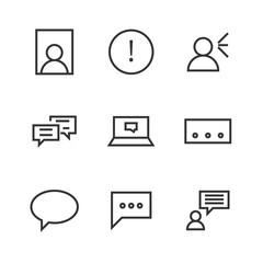 9 chat thin line icon