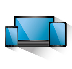 smartphone tablet and laptop icon gadgets electronic vector illustration
