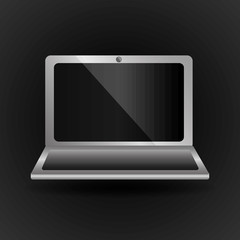 laptop modern computer data portable vector illustration