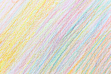 Colorful abstract background of pencil crayons by doodle hand writing