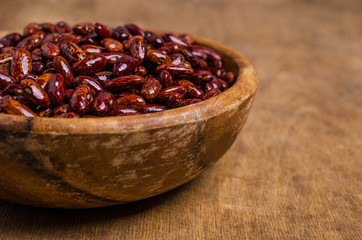 Raw pure speckled kidney beans