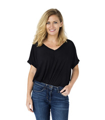 Obraz premium Female Standing Pose Studio Concept
