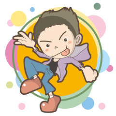 Fototapeta premium ダンス・男の子・ポーズ