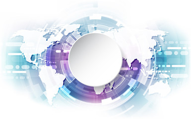 vector digital global technology concept, abstract background