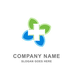 Obraz premium Medical Drugstore Pharmacy Cross Logo Vector Icon 