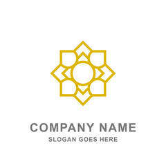 Geometric Arabic Beauty Saloon Ornament Logo Vector Icon