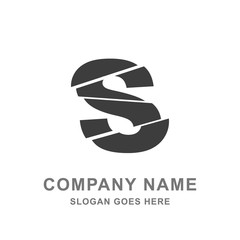 S Letter Samurai Style Simple Modern Font Logo Vector Icon