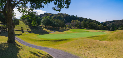 Obraz premium ゴルフ場 パッティンググリーン 千葉県