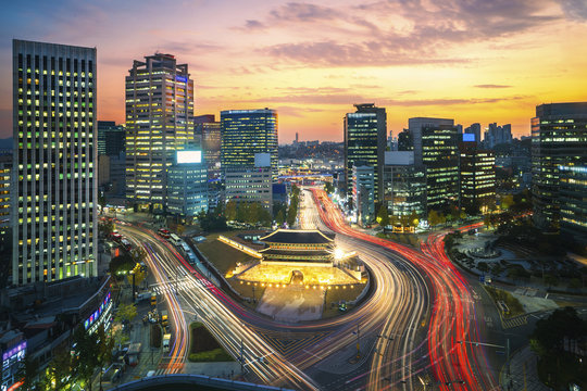 Old City Gate In Seoul City