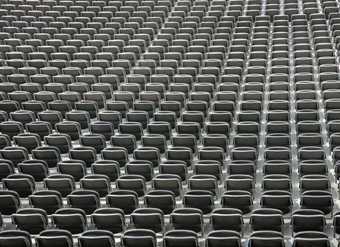 chairs without spectators in the large sports facility