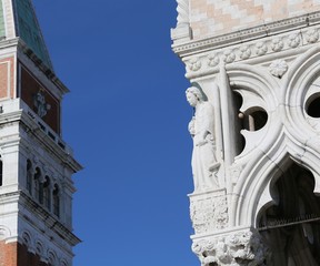 Venice Italy Bell tower of Saint Mark called Campanile di San Ma