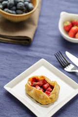 Summer strawberry galette