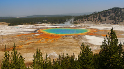 Yellowstone pool. Grand Prismatic Spring. Wyoming, USA