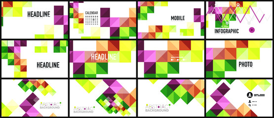 Modern geometric presentation background