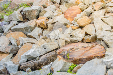 The rocks beside the river. Background stones.