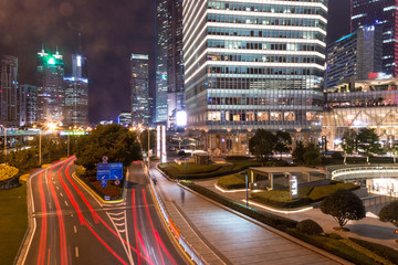 Fototapeta premium Shanghai city night scene