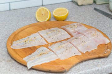 fillet of fresh raw fish