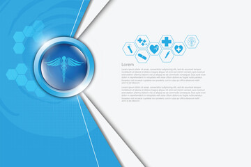 vector abstract background medical health care pharmacy concept template design