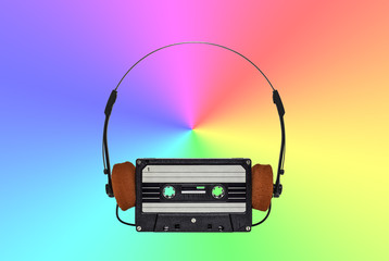 Casette y auriculares a&ntilde;os 80