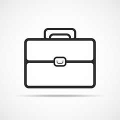 Briefcase icon. Vector illustration.