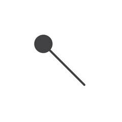 Location pin icon vector, filled flat sign, solid pictogram isolated on white. Point marker symbol, logo illustration.