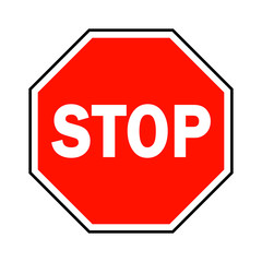 STOP sign. Vector illustration.