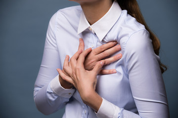 young woman having a heart ache