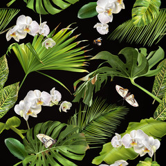 Tropical orchid pattern © purplebird